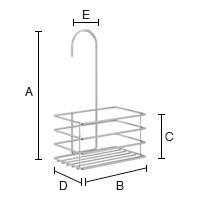 Suihkukori Beslagsboden B1216 roikkuva kiiltävä ruostumaton