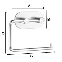 Wc-paperiteline Beslagsboden tarrakiinnitteinen BK1097 kiiltävä kromi, pyöreä