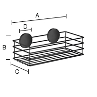 Suihkukori Beslagsboden  BB1200 tarrakiinnitys mattamusta ruostumaton