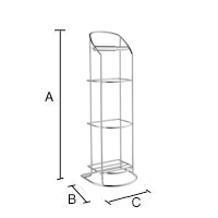 Wc-paperi/varapaperiteline Beslagsboden BB1220 mattamusta ruostumaton teräs