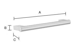 Tukikahva Smedbo Living FK810 400mm kiiltävä kromi