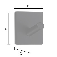 Tarrakoukku Beslagsboden mini BB1082 30x30mm mattamusta