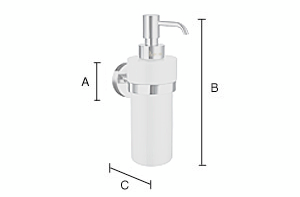Saippua-annostelija Smedbo Home HB369P mattamusta/posliini