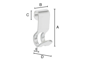 Riippukoukku Smedbo Sideline DK2100 kiiltävä kromi