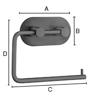 Wc-paperiteline Beslagsboden tarrakiinnityksellä BB1097 mattamusta