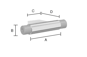 Liitäntä T Smedbo Living FK830 100mm kiiltävä