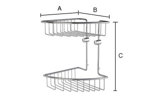 Kaksoissaippuakori Smedbo Home mattaharjattu kromi HS377