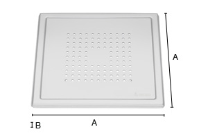 Lattiakaivonkansi Smedbo Outline FB502 musta rst neliö
