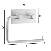 WC-paperiteline Beslagsboden tarrakiinnitteinen B1098 harjattu rst