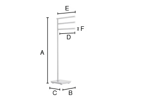 Pyyhetanko Smedbo Outline lite FK604 kiiltävä kromi