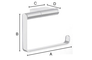 Wc-paperiteline Smedbo Air AK341 kiiltävä kromi