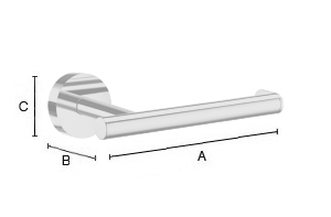 Wc-paperiteline Smedbo Home HK3411 kiiltävä kiinteä