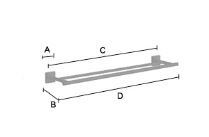 Kaksoispyyhetanko Smedbo House RB3364 mattamusta