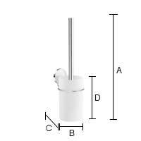 Wc-harja Beslagsboden BK333 tarrakiinnitys kiiltävä ruostumaton teräs