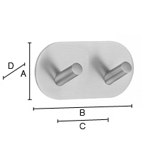 Kaksoiskoukku Beslagsboden Design mattamusta rst BB1091