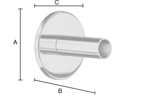 Asennussarja Smedbo Dry FK723 kiillotettu rst