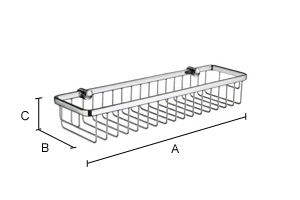 Saippuakori Smedbo Sideline 400x115x60mm DK2005 kiiltävä kromi