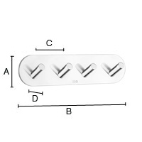Nelikoukkusarja Beslagsboden BK1094 kromattu rst, pyöreä