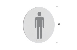 Wc-kyltti Smedbo X-TRA FS957 miehet tarrakiinnitys harjattu rst