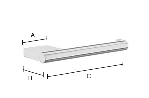 Wc-paperiteline Smedbo air AK3411 kiinteä asennus kiiltävä kromi