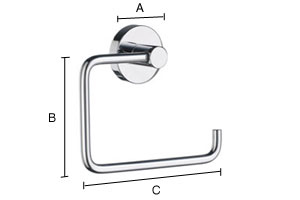 Wc-paperiteline Smedbo Home mattaharjattu kromi HS341