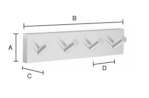 Nelikoukkusarja Smedbo House RK359 kiiltävä kromi