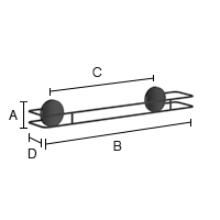 Pyyheteline Beslagsboden BB3464 tarrakiinnitys musta ruostumaton