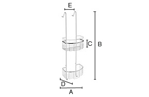 Suihkukori Smedbo Sideline suihkuseinään DK1041 kiiltävä kromi