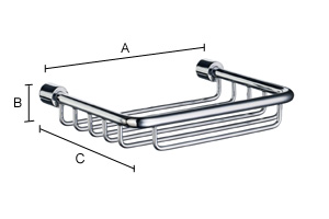 Saippuakori Smedbo Sideline DK1005 kiiltävä kromi