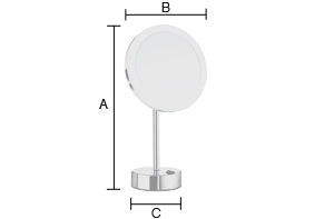 Meikkipeili Smedbo Outline FK484EWP 5-kertainen led valkoinen