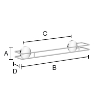 Pyyheteline Beslagsboden tarrakiinnitys BK3464 kiiltävä ruostumaton