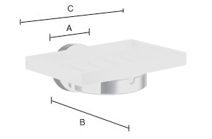 Saippuakuppiteline Smedbo Home HB342P mattamusta/posliini