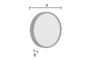 Meikkipeili Smedbo Outline FB621 imukupeilla 12x musta 90mm
