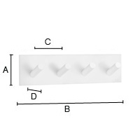 Nelikoukkusarja Beslagsboden BX1096 mattavalkoinen rst, kantikas