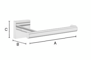 Wc-paperiteline Smedbo House RK3411 kiiltävä kiinteä