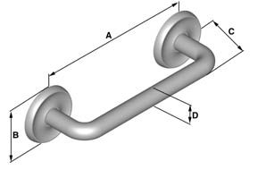 Tukikahva Smedbo Villa kromi K225 kiiltävä kromi