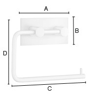 WC-paperiteline Beslagsboden tarrakiinnitteinen BX1098 mattavalkoinen