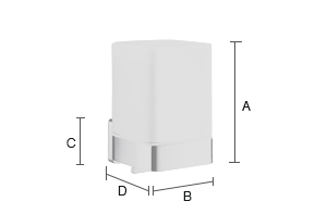 Saippua-annostelija Smedbo Ice OK461P kromi/posliini