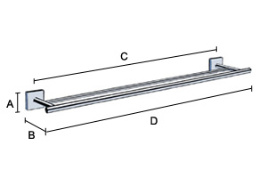 Kaksoispyyhetanko Smedbo House RK3364