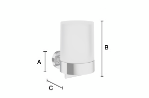 Saippua-annostelija Smedbo Home HK361 kromi/huurrelasi