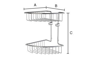 Kaksoissaippuakori Smedbo House RS377 mattaharjattu kromi