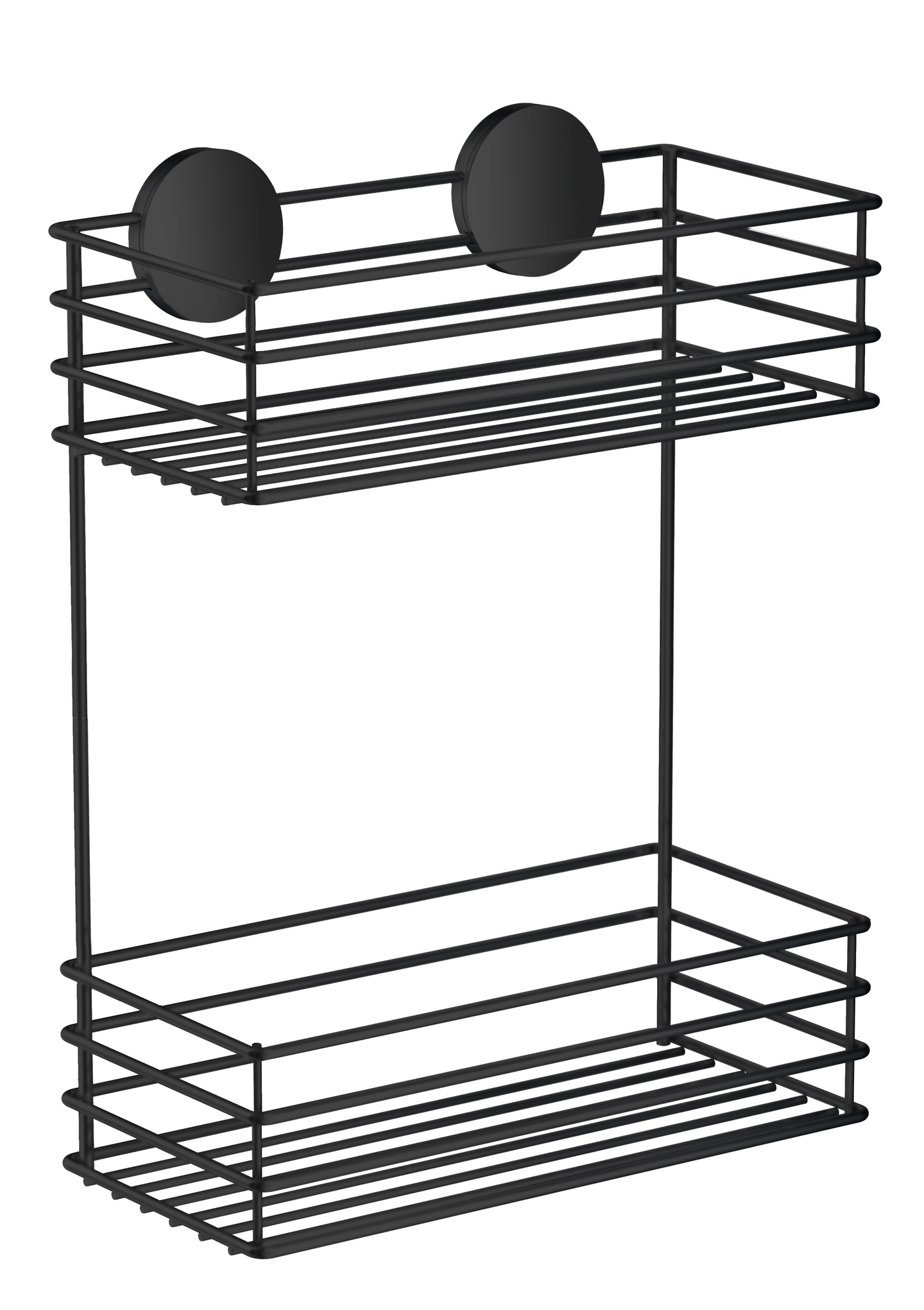 Suihkukori Beslagsboden BB1202 kaksoiskori tarrakiinnitys mattamusta rst