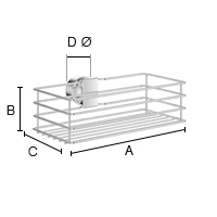 Suihkukori suihkutankoon Beslagsboden B1206 18-24mm kromattu rst