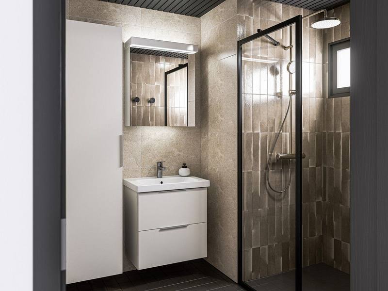 Allaskaappi Temal Stella laatikoilla