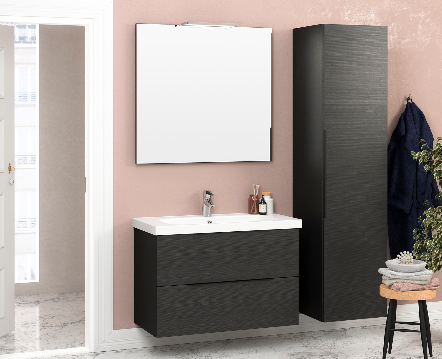 Allaskaappi Temal Stella laatikoilla