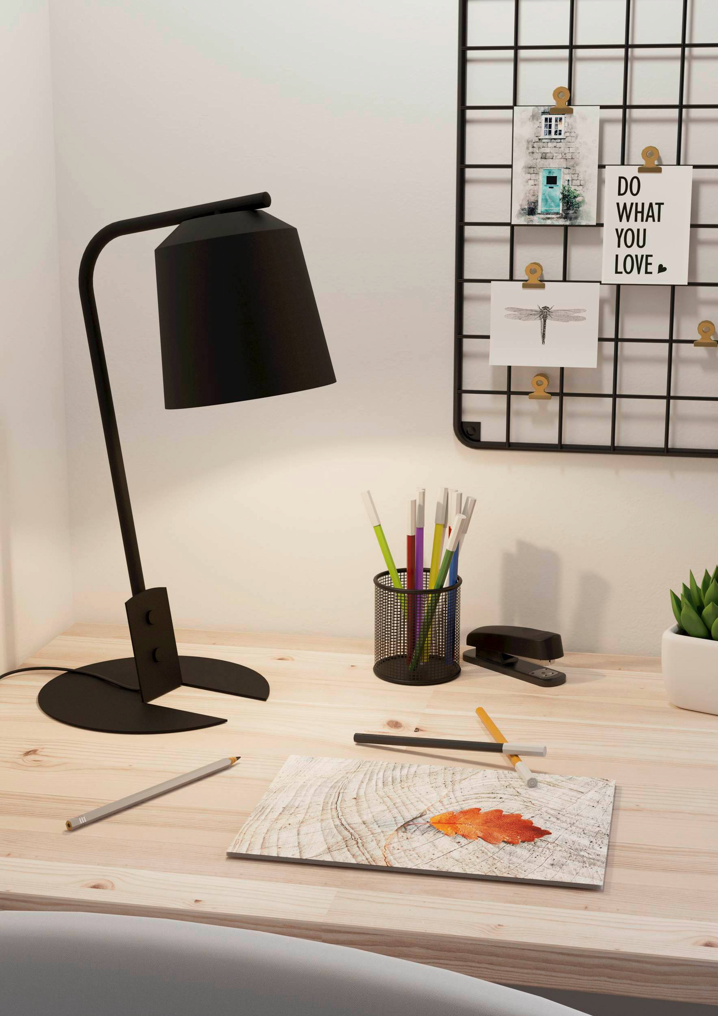 Pöytävalaisin EGLO Oneda 40W 29x14,5x44,5cm musta/valkoinen