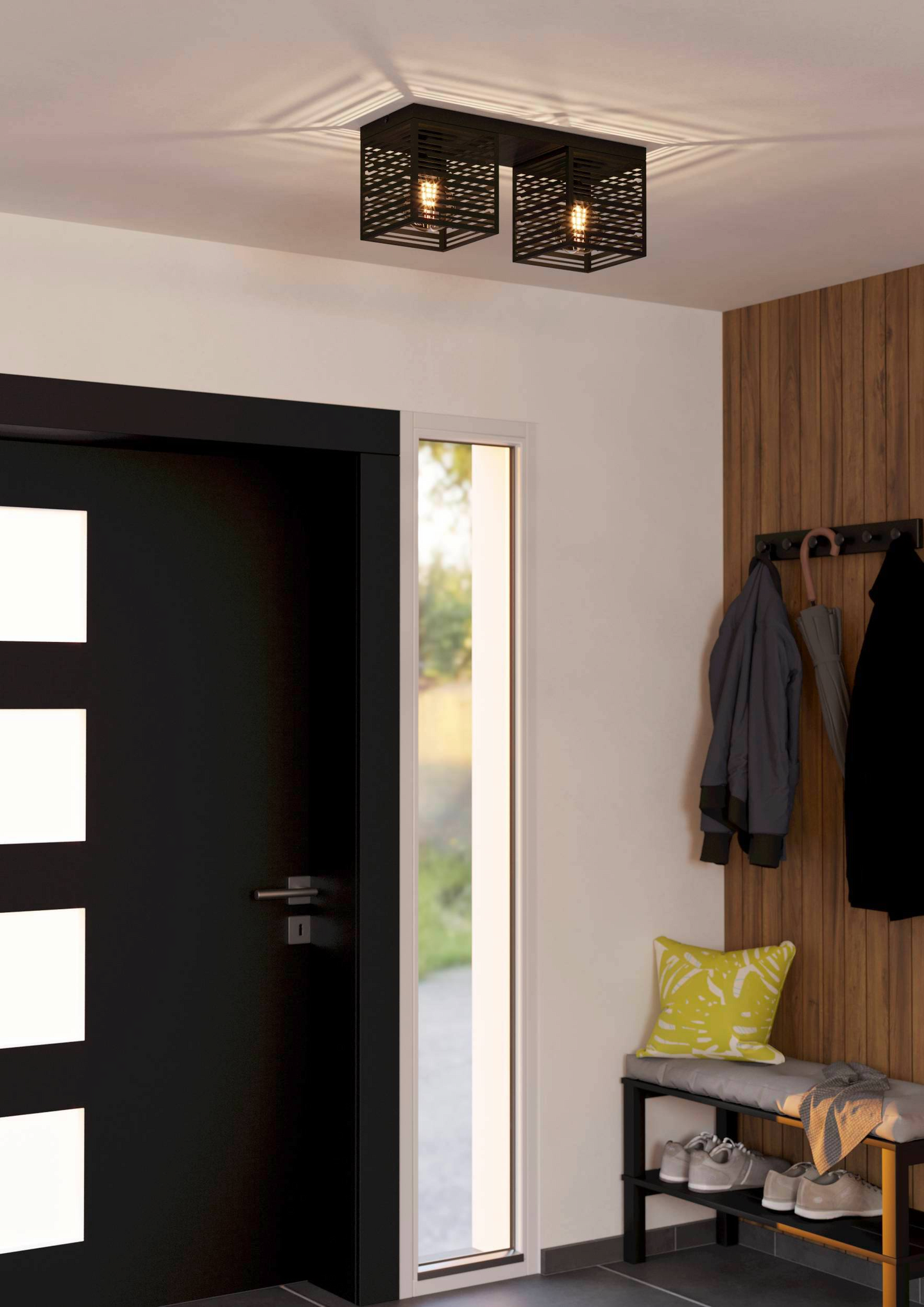 Kattovalaisin EGLO Piedritas 2x40W 51,5x18cm musta