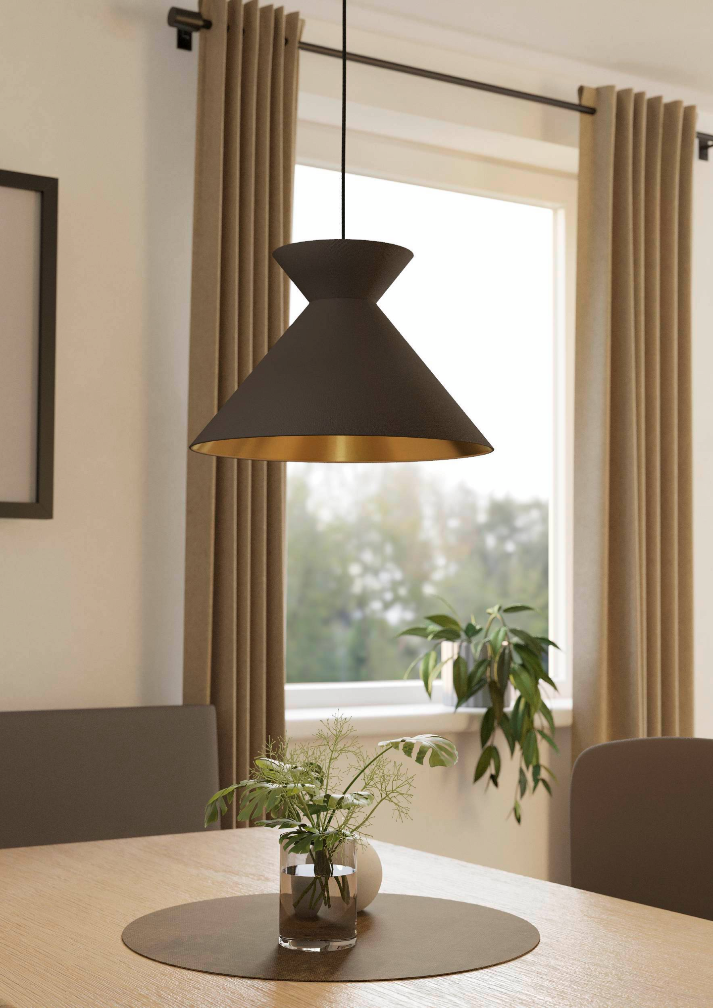 Riippuvalaisin EGLO Nastasia 40W 38cm cappuccino/messinki