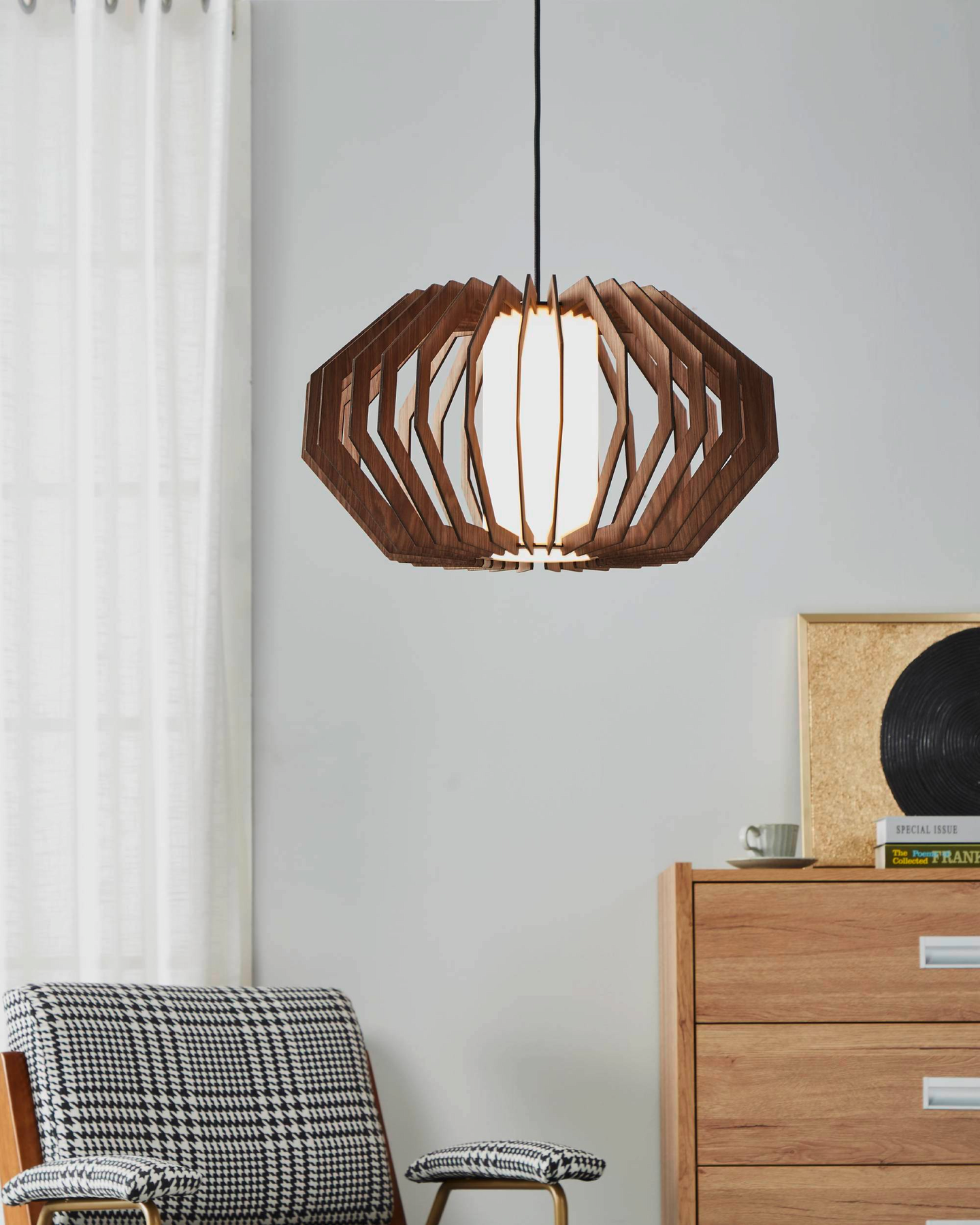 Riippuvalaisin EGLO Rusticaria 40W 45cm ruskea/valkoinen