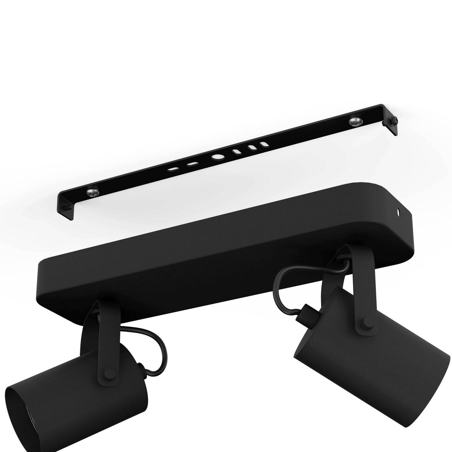 Spottivalaisin EGLO Sorego led 2-osainen 2x3W 28x10x12cm musta